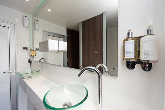 Luxury restroom trailer