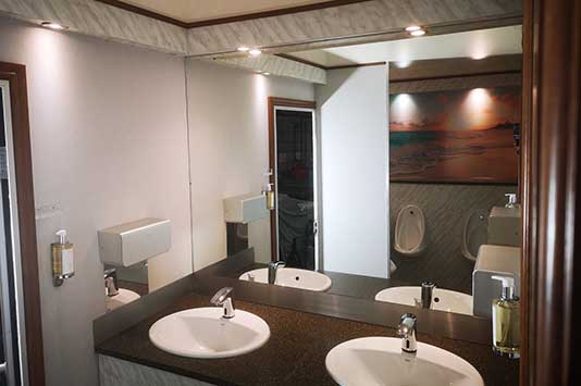 Luxury restroom trailer