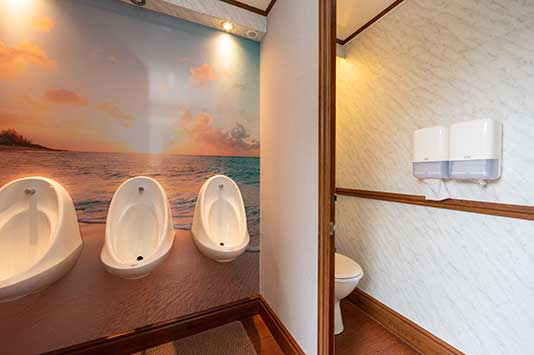 Luxury restroom trailer