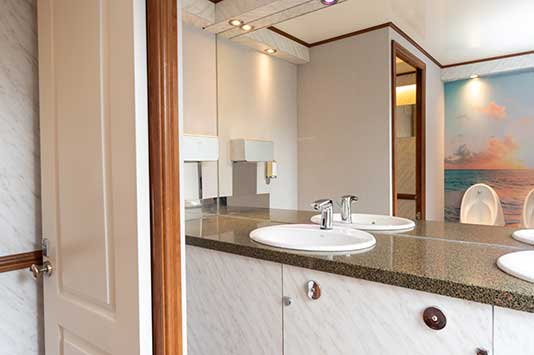 Luxury restroom trailer