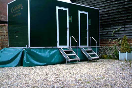 Luxury restroom trailer