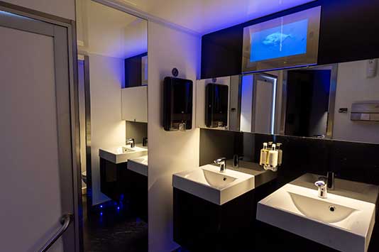 Luxury restroom trailer