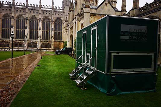 Luxury restroom trailer