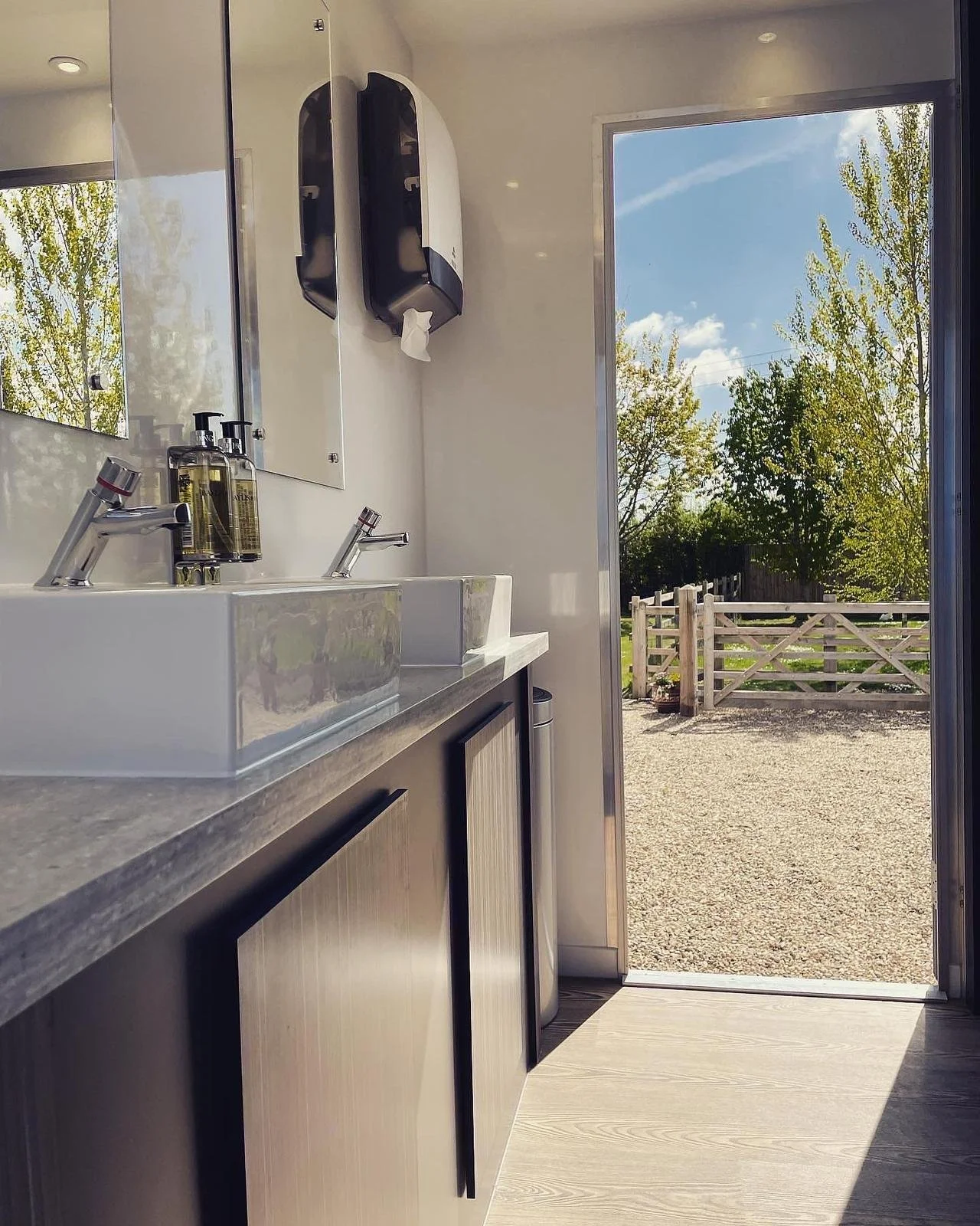 Luxury restroom trailer