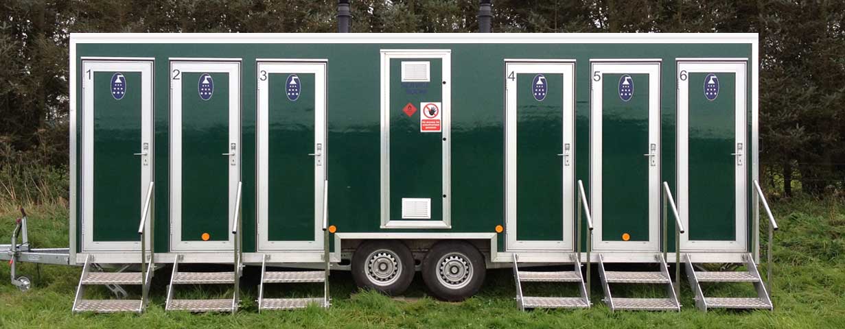 portable shower block hire