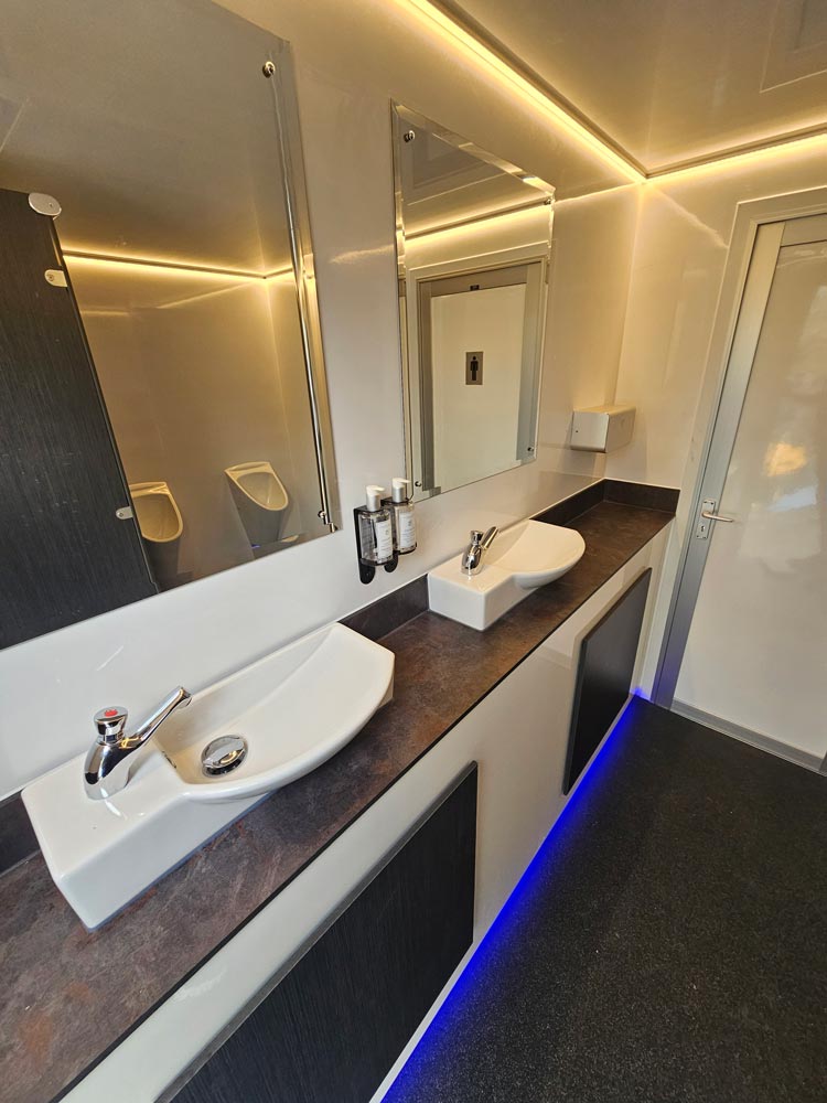 Luxury restroom trailer