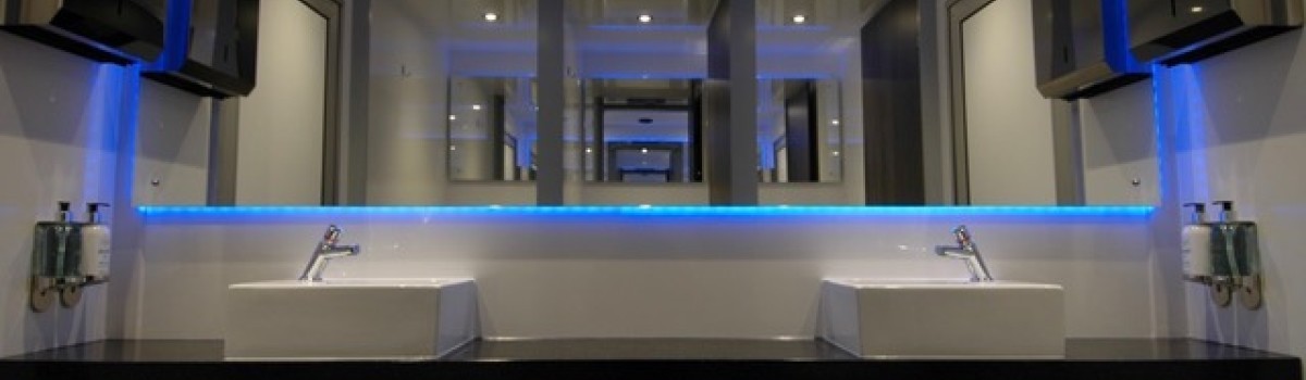 Luxury restroom trailer