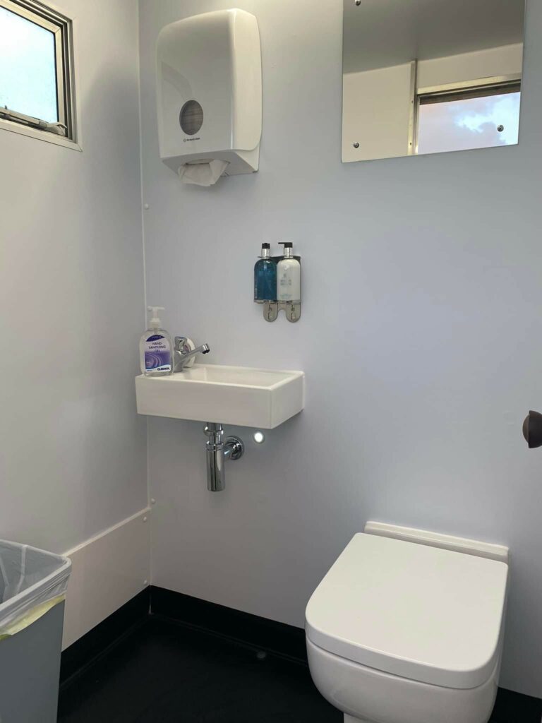 Luxury restroom trailer