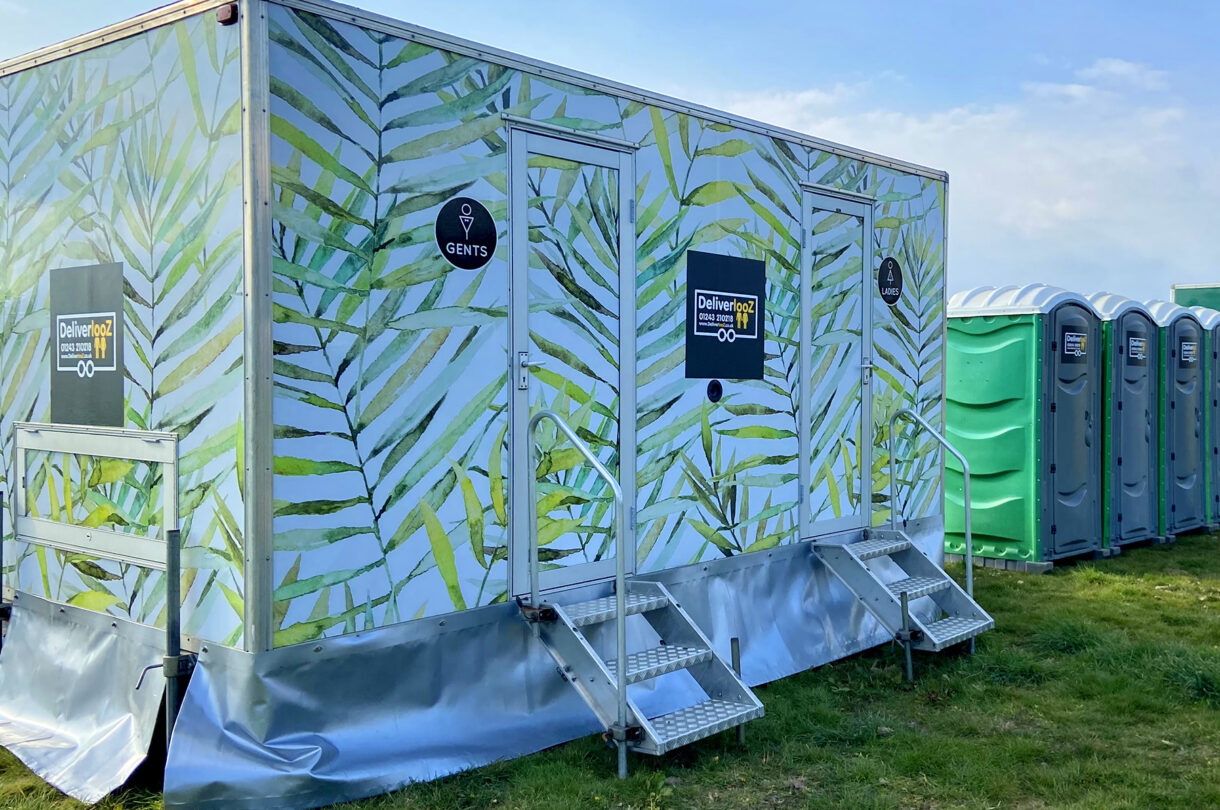 Luxury restroom trailer