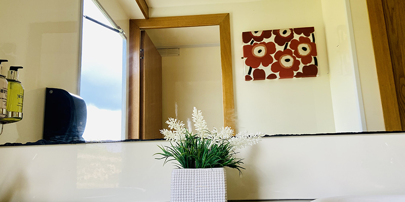 Luxury restroom trailer