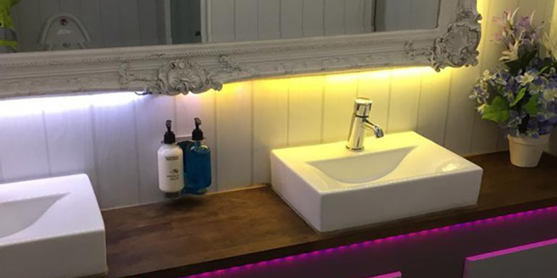 Luxury restroom trailer