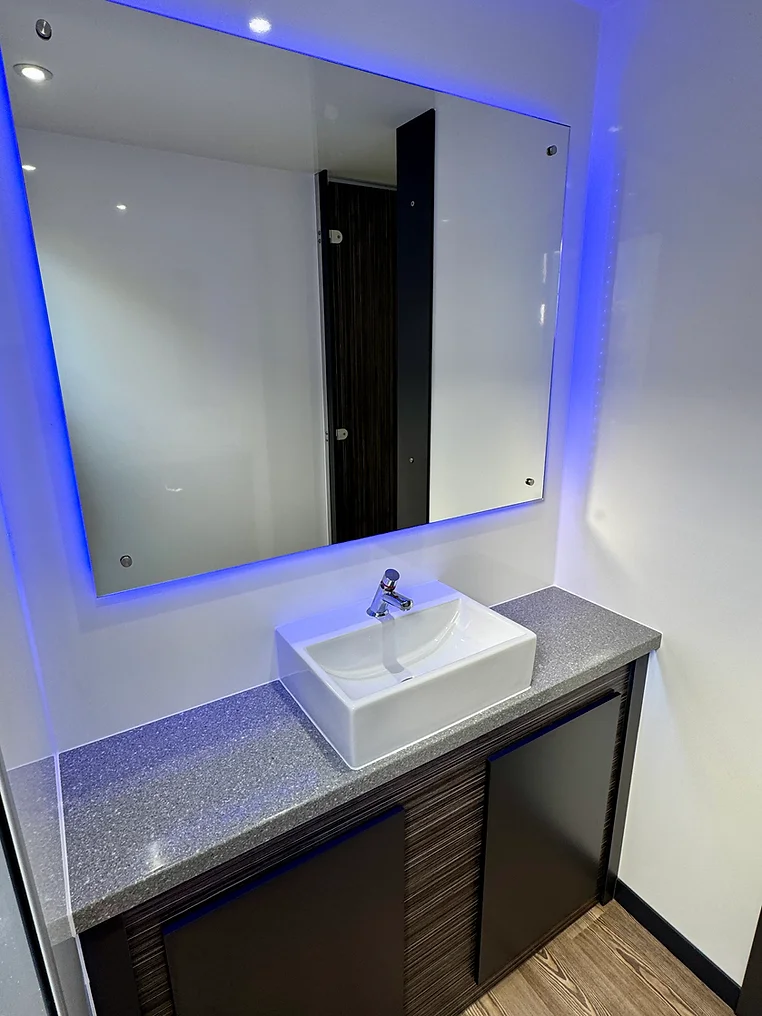 Luxury restroom trailer