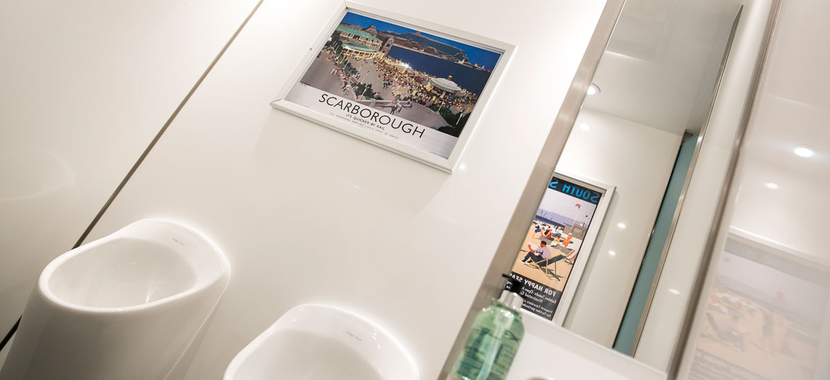 Luxury restroom trailer