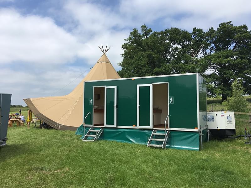 Luxury restroom trailer