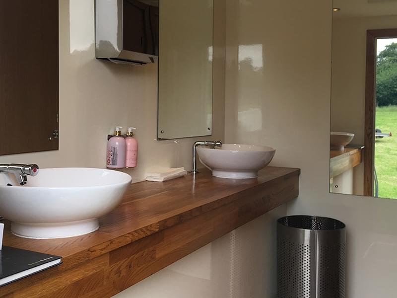 Luxury restroom trailer