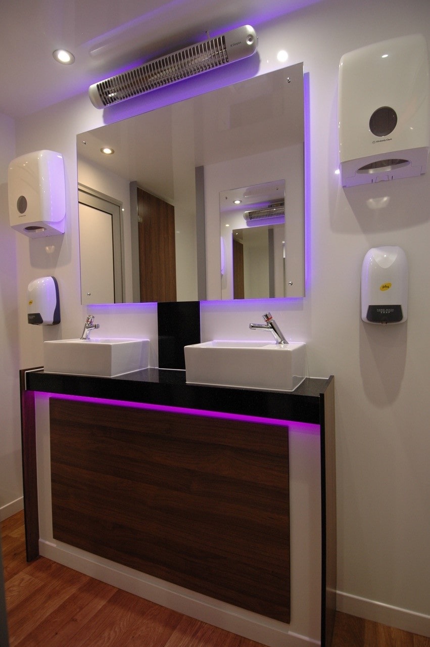 Luxury restroom trailer