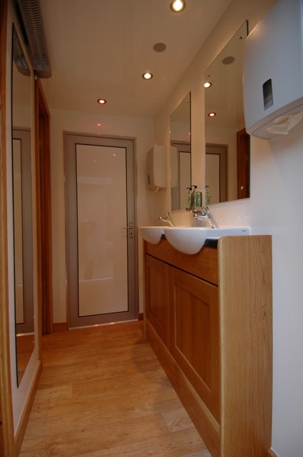 Luxury restroom trailer