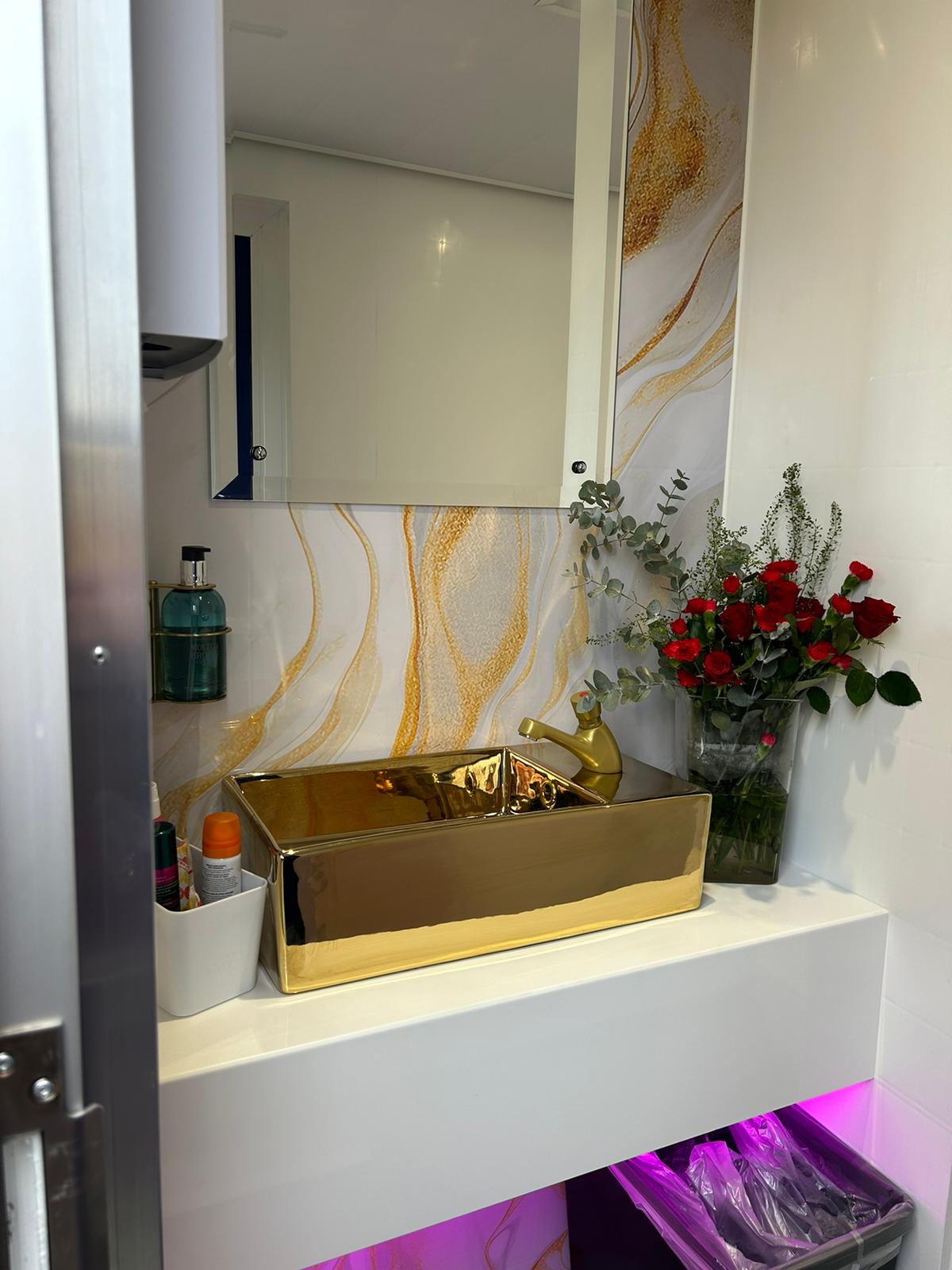 Luxury restroom trailer