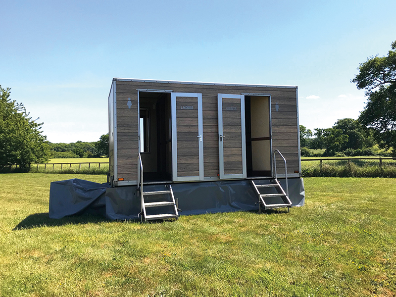 Luxury restroom trailer