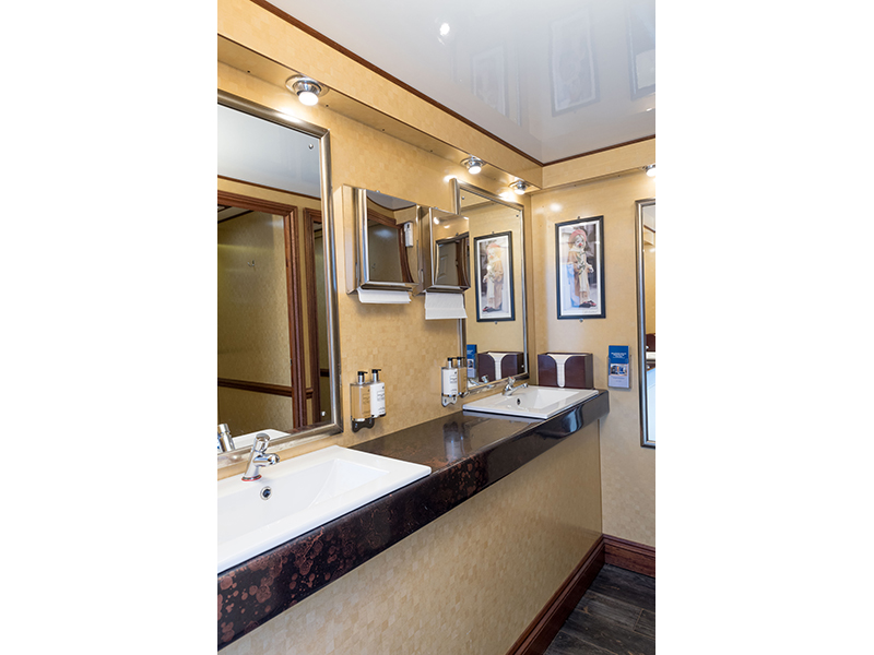 Luxury restroom trailer