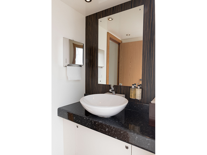 Luxury restroom trailer