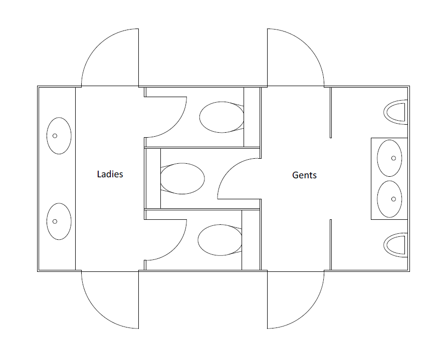 Luxury restroom trailer