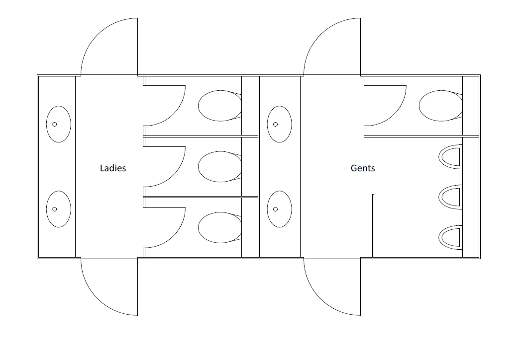 Luxury restroom trailer