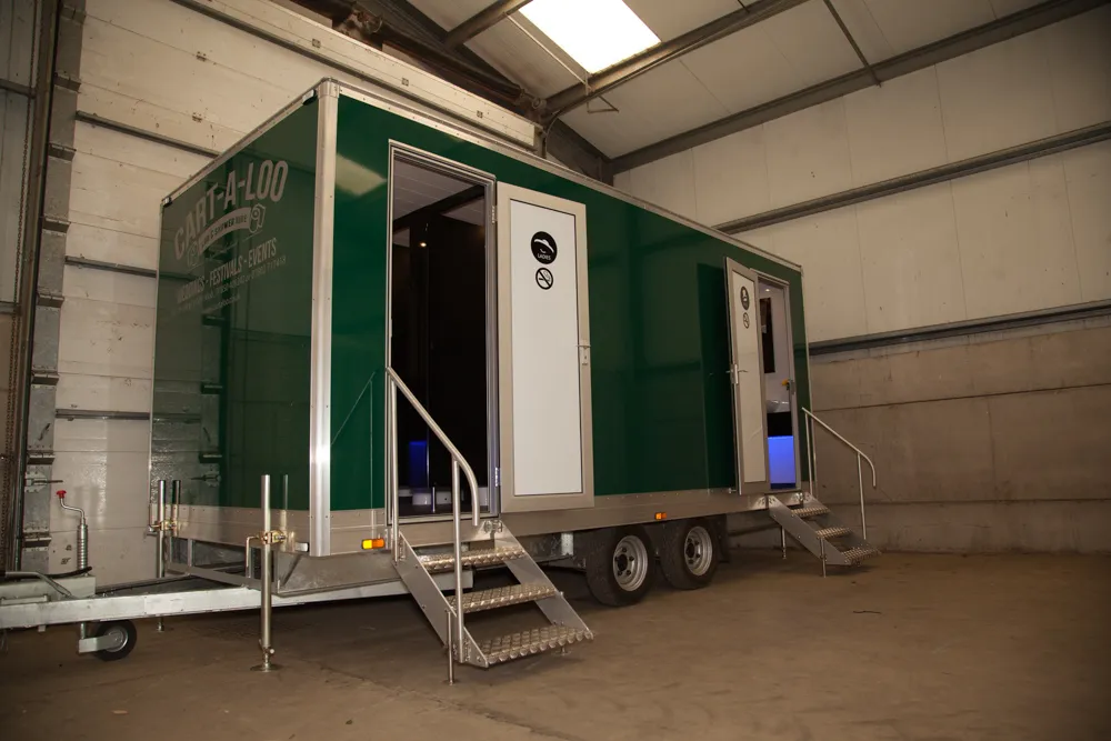 Luxury restroom trailer