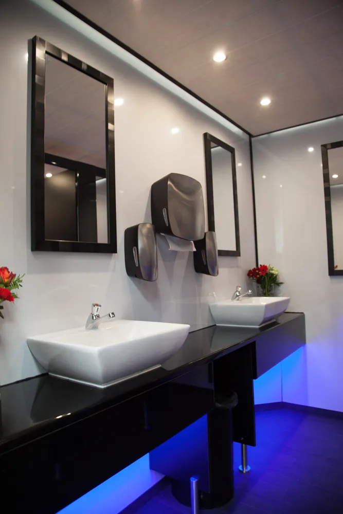 Luxury restroom trailer